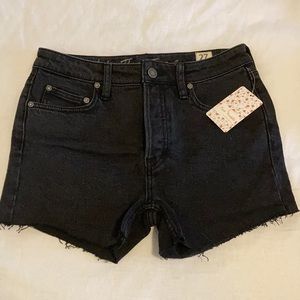 NWT Free People Black Jean Shorts